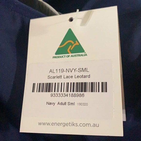 Energetiks New With Tags Scarlet Lace Leotard in Navy US Size 4/6 - Picture 11 of 16